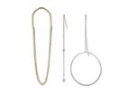 Steve Madden Dangle Hoop Multi Chain Earrings (multi) Earring