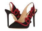 Charlotte Olympia Love Shoes (black/real Red Suede) High Heels