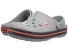 Crocs Kids Crocband Clog (toddler/little Kid) (light Grey/navy) Kids Shoes