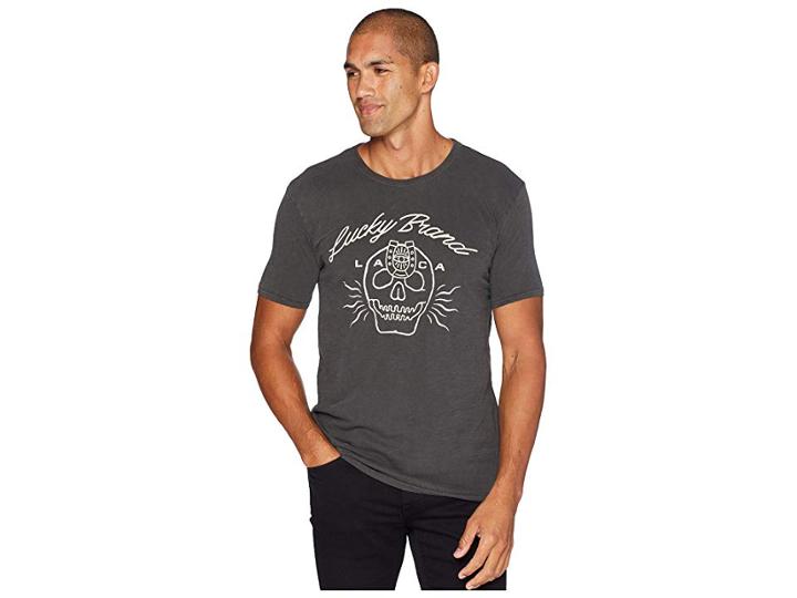Lucky Brand Lucky Skull Graphic Tee (black Mountain) Men's T Shirt