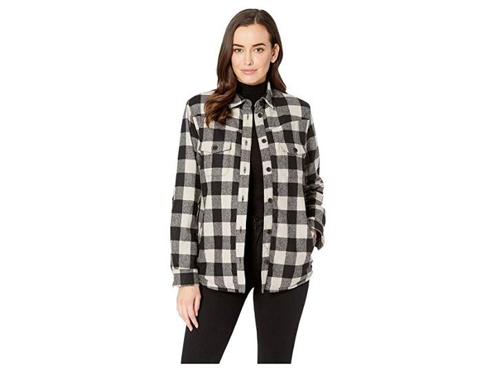 Pendleton Fremont Shirt Jacket (black/sandshell Buffalo Check) Women's Coat