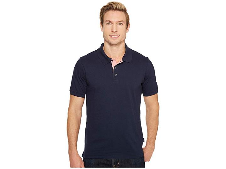 Columbia Harborside Slim Fit Polo (collegiate Navy) Men's Short Sleeve Pullover