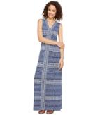 Tommy Bahama Greek Grid Sleeveless Maxi Dress (kingdom Blue) Women's Dress