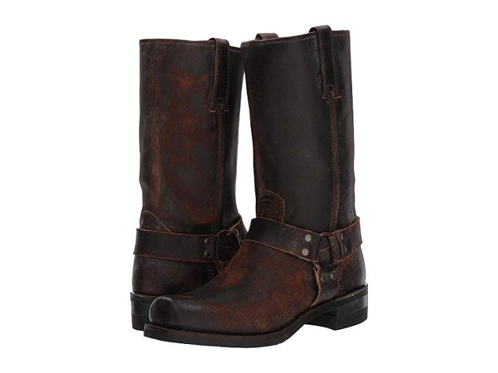 Frye Harness 12r (chocolate Waxed Suede) Cowboy Boots