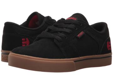 Etnies Kids Barge Ls (toddler/little Kid/big Kid) (black/gum) Boys Shoes