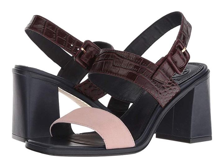 Tory Burch Delaney 75mm Sandal (sea Shell Pink/malbec) Women's Shoes