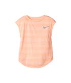 Nike Kids Stripe Heather Gradient Dri-fit Tee (little Kids) (sunset Glow) Girl's T Shirt