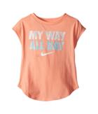 Nike Kids I Want It All Modern Short Sleeve Tee (toddler) (light Atomic Pink) Girl's T Shirt