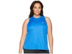 Nike Dry Miler Running Tank (size 1x-3x) (signal Blue) Women's Sleeveless