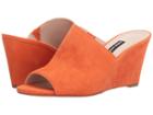 Nine West Janissah Slide Sandal (orange Suede) Women's Shoes
