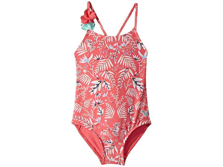 Roxy Kids Bali Dance One-piece (toddler/little Kids) (brush Pink Swim Banana Split) Girl's Swimsuits One Piece