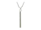 Vera Bradley Semi-precious Tassel Pendant Necklace (silver Tone) Necklace