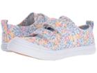 Polo Ralph Lauren Kids Karlen Ez (little Kid) (white/elite Blue Floral Canvas/elite Blue Pony Player) Kid's Shoes