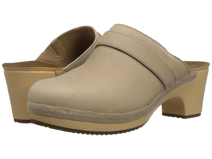 Crocs Sarah Leather Clog (sand) Women's Clog/mule Shoes