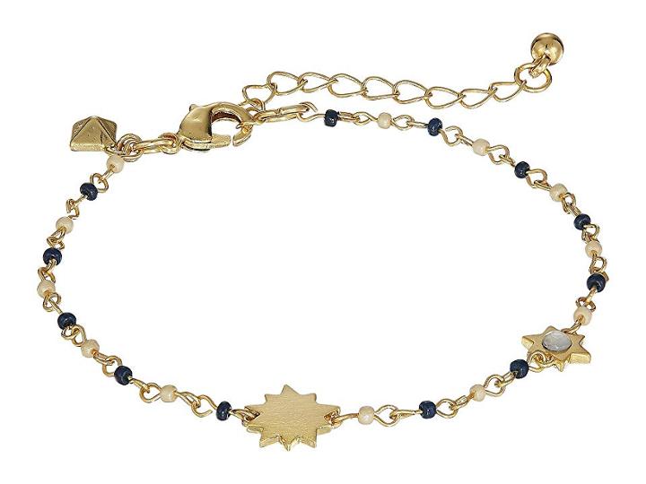 Rebecca Minkoff Sole Delicate Beaded Bracelet (gold/neutral Multi) Bracelet