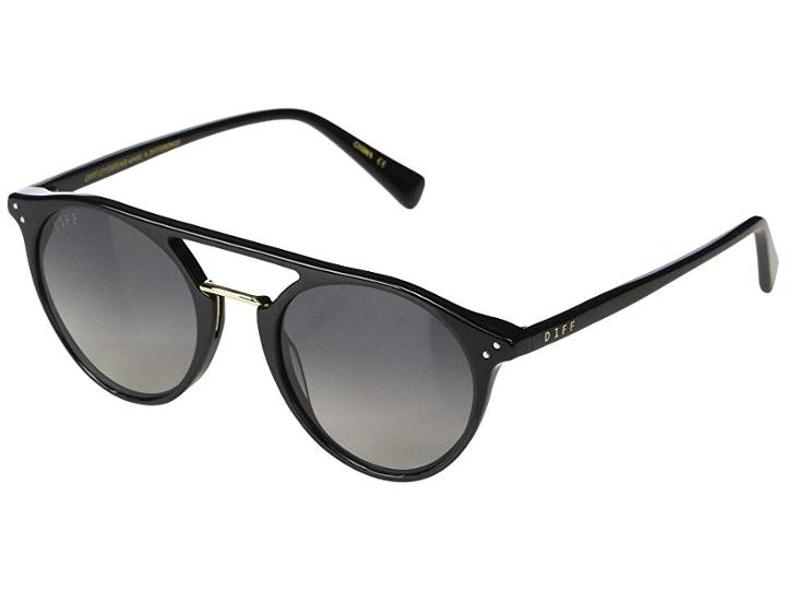 Diff Eyewear Mason (black/gold Dark Smoke) Fashion Sunglasses