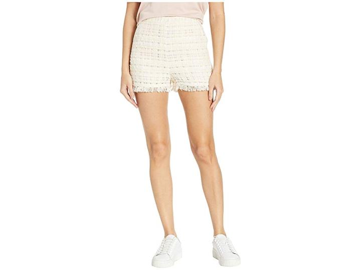 Juicy Couture Hw Organza Tweed Shorts (vanilla) Women's Shorts