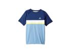 Adidas Kids Club Color Block Tee (little Kids/big Kids) (ash Blue) Boy's T Shirt