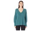 Eileen Fisher Fine Merino Rib V-neck Box-top (dragonfly) Women's Clothing