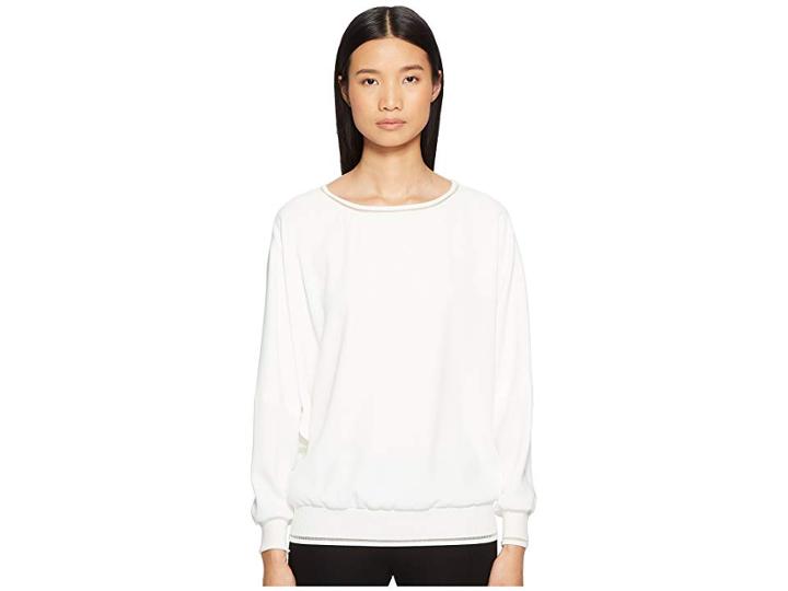 Escada Nailar Long Sleeve Scoop Neck Top (natural) Women's Clothing