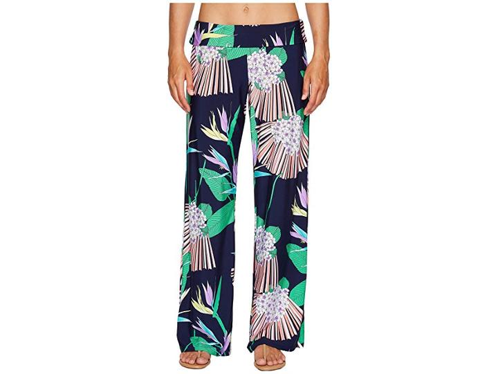 Trina Turk Midnight Paradise Roll Top Wide Leg Pant Cover-up (multi) Women's Swimwear