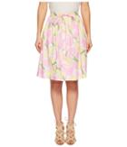 Boutique Moschino Lemon Print Knee-length Skirt (fantasy Print Pink) Women's Skirt
