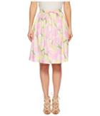 Boutique Moschino Lemon Print Knee-length Skirt (fantasy Print Pink) Women's Skirt