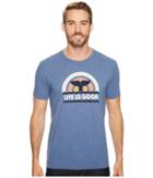 Life Is Good Whales Tail Life Is Good(r) Cool Tee (vintage Blue) Men's Short Sleeve Pullover