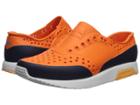 Native Kids Shoes Lennox Block (little Kid) (sunset Orange/shell White/marigold Orange/regatta Blue Block) Kids Shoes