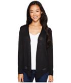 Nic+zoe Paired Up Cardy (black Onyx) Women's Sweater