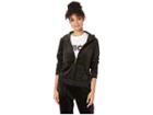 Juicy Couture Glitter With Rhinstones Logo Hoodie (pitch Black) Women's Clothing