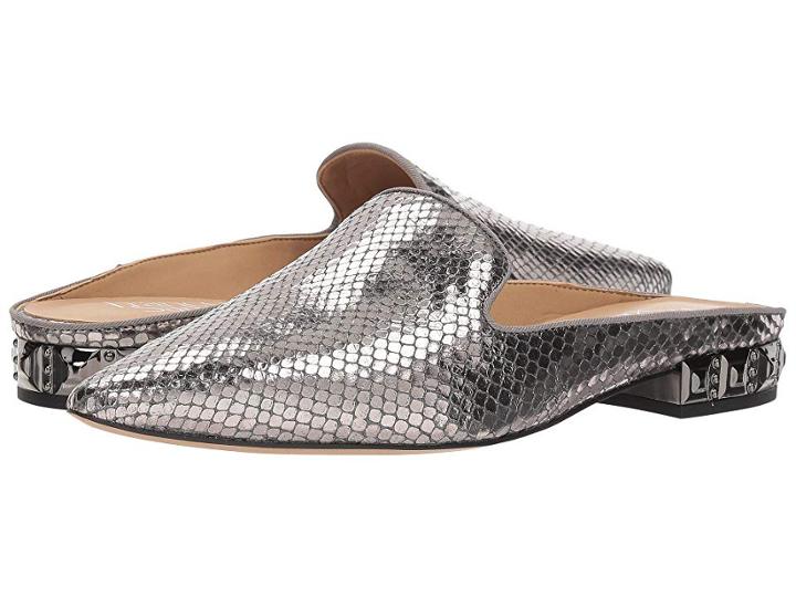 Franco Sarto Samanta 6 (pewter Diamond Snake Print Leather) Women's Shoes