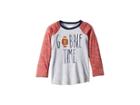 Mud Pie Thanksgiving Gobble Time Long Sleeve Raglan T-shirt (infant/toddler) (gray) Boy's T Shirt
