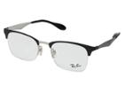 Ray-ban 0rx6360 (top Shiny Black/silver) Fashion Sunglasses