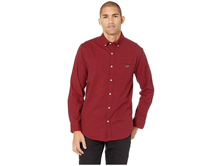 Vineyard Vines Pin Oak Classic Tucker (calypso Red) Men's Clothing