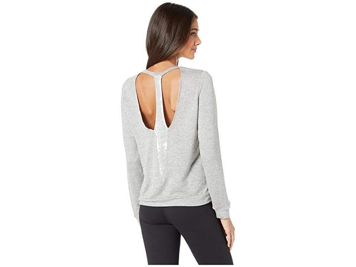 Body Language Maja Pullover (grey/crushed Velvet) Women's Sweatshirt