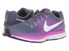 Nike Air Zoom Pegasus 34 Flyease (light Carbon/white/hyper Violet) Women's Running Shoes