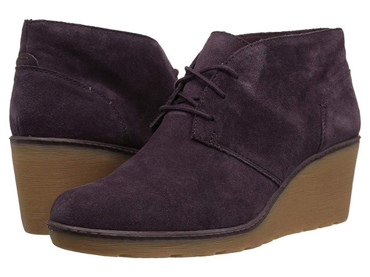 Clarks Hazen Charm (aubergine Suede) Women's  Shoes