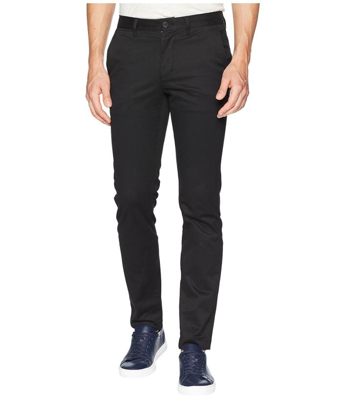 Lacoste Gabardine Cotton Brushed Chino Slim (black) Men's Casual Pants