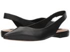 Steven Lourdes Slingback Flat (black Leather) Women's Shoes