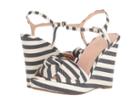 Kate Spade New York Janae (black/cream Striped Canvas) Women's Shoes