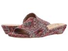 Sam Edelman Liliana (red Multi Navajo Weave Fabric) Women's Slide Shoes