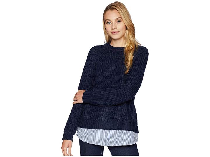 Bb Dakota Back At It Pullover Sweater (midnight Sky) Women's Sweater