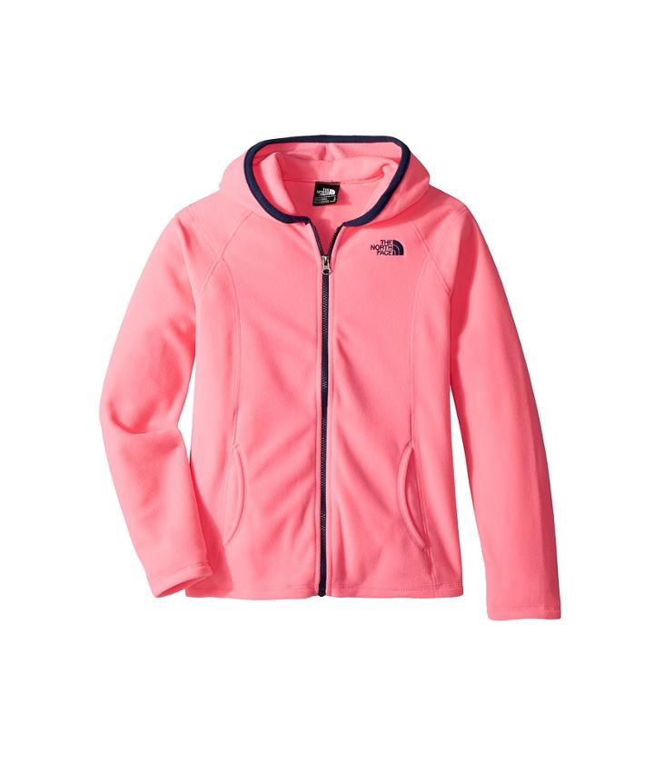 The North Face Kids Glacier Full Zip Hoodie (little Kids/big Kids) (gem Pink/blue Wing Teal) Girl's Fleece