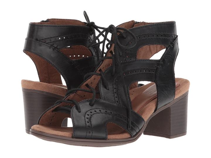 Rockport Cobb Hill Collection Cobb Hill Hattie Open Lace (black Leather) Women's Shoes