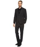 Kenneth Cole Reaction Stretch Slim Fit Tonal Plaid Performance Suit (black) Men's Suits Sets