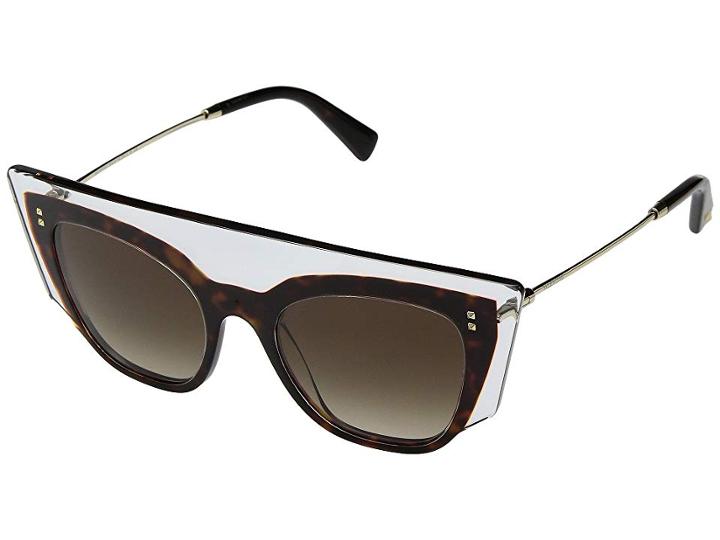 Valentino 0va4035 (transparent Havana/brown Gradient) Fashion Sunglasses
