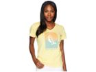 Life Is Good Mosaic Sailboat Crusher Vee Tee (happy Yellow) Women's T Shirt