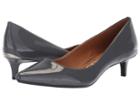 Calvin Klein Gabrianna Pump (steel Greystone Patent) Women's 1-2 Inch Heel Shoes