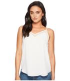 1.state V-neck Cami W/ Chiffon Insert (cloud) Women's Sleeveless